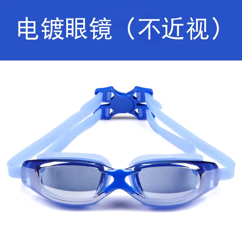 Plated blue goggles
