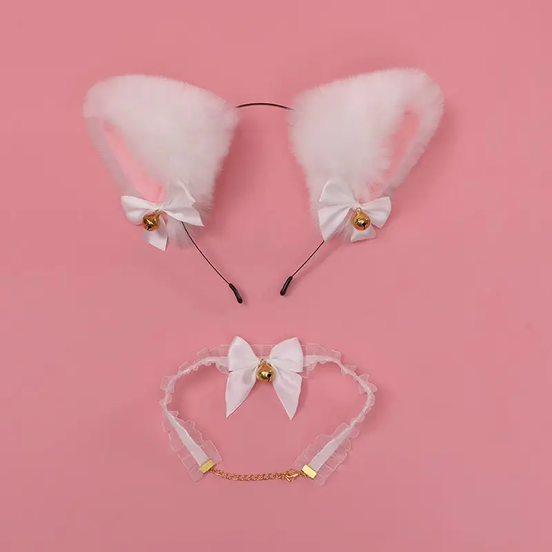 Plush Fox Cat Ear & Headband Set for Girls - Image 3
