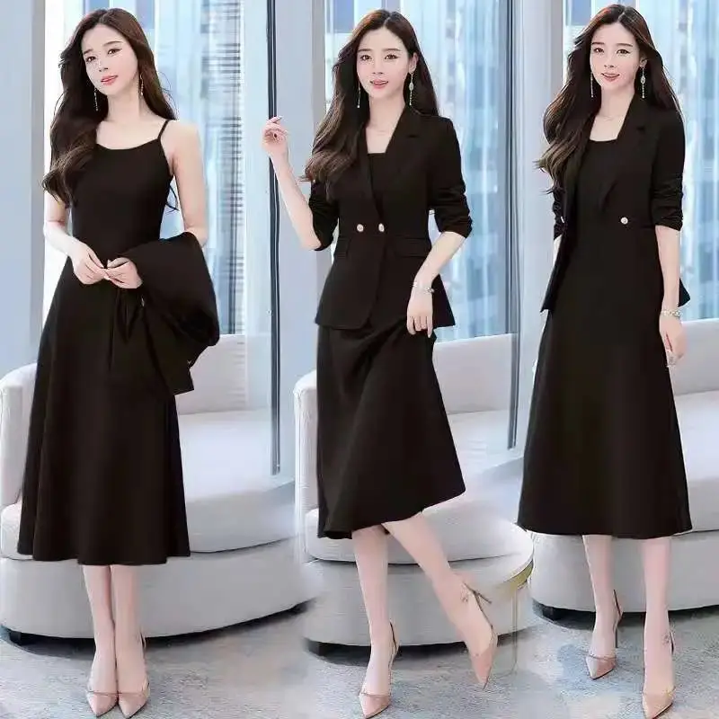 Korean Style Slim Suit Women Beige 2-Piece Suit - Image 7