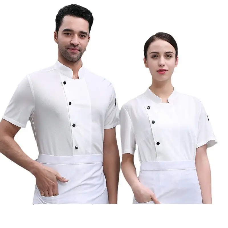 Men Navy Blue Kitchen Overalls Short Sleeve Mesh - Image 15