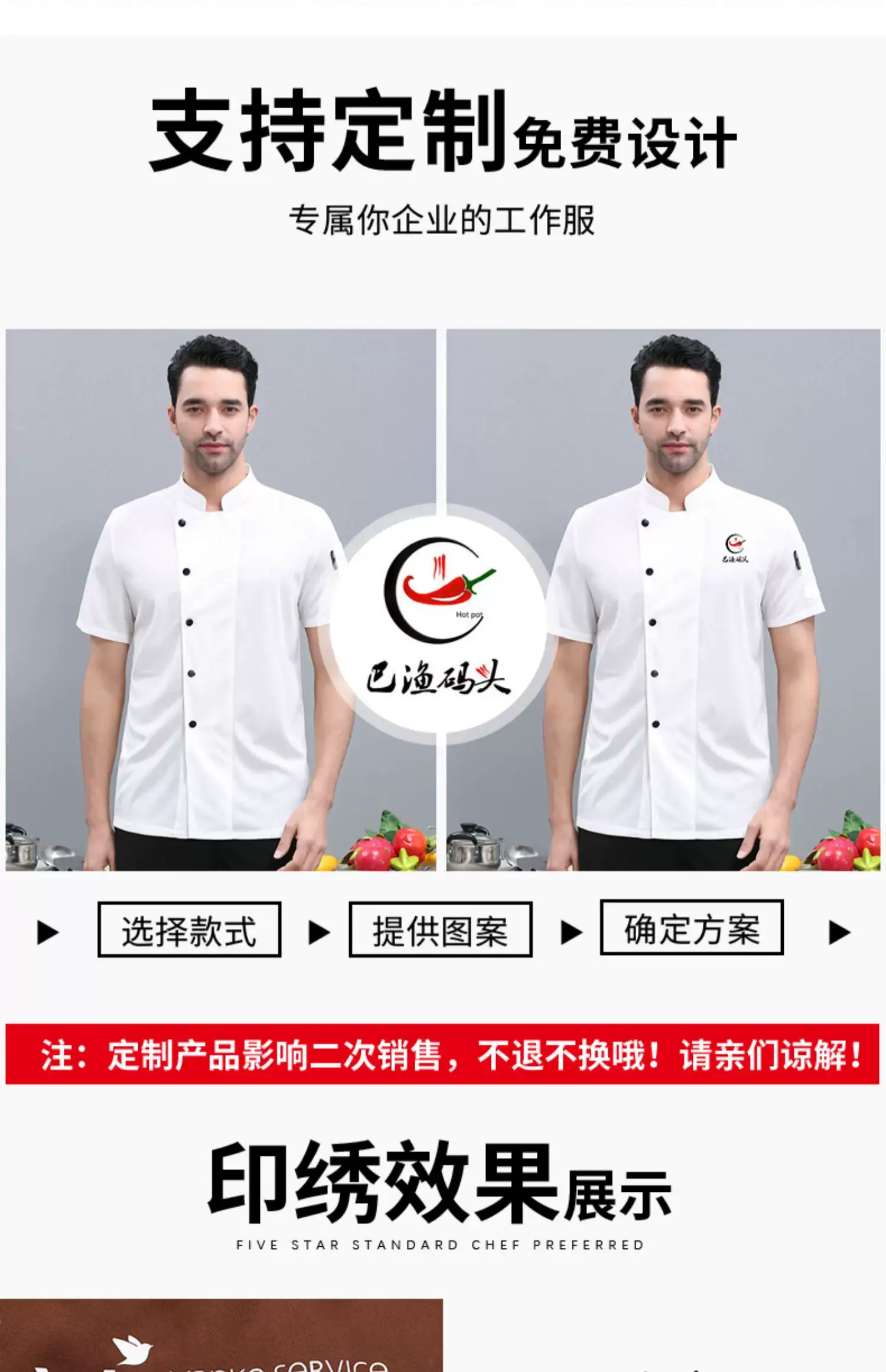 Men Navy Blue Kitchen Overalls Short Sleeve Mesh — feature 8