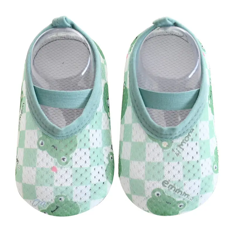 Toddler Mesh Baby Floor Socks Green Checkered - Image 11
