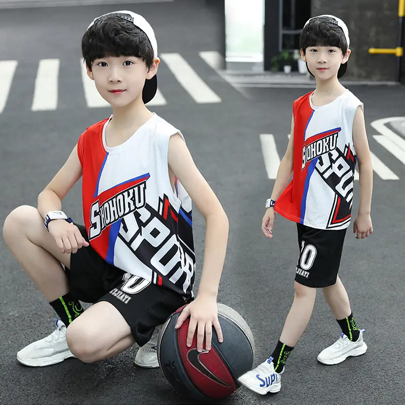 Boys Football Uniform Blue Red 10 Size Summer 2025 - Image 5