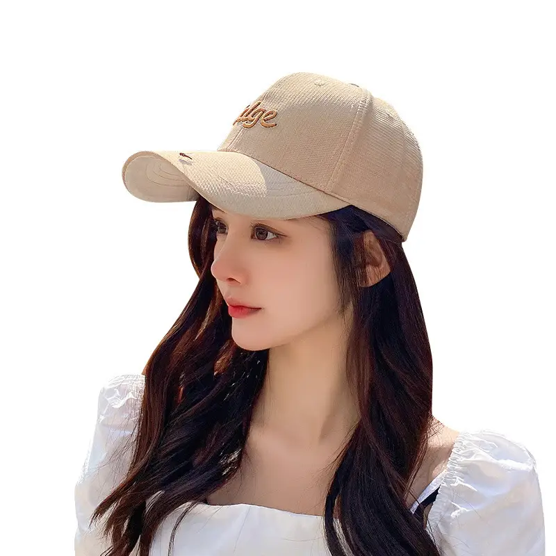 New Summer Women's Purple Embroidered Baseball Cap - Image 9