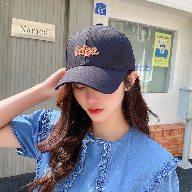 New Summer Women's Purple Embroidered Baseball Cap - Image 3