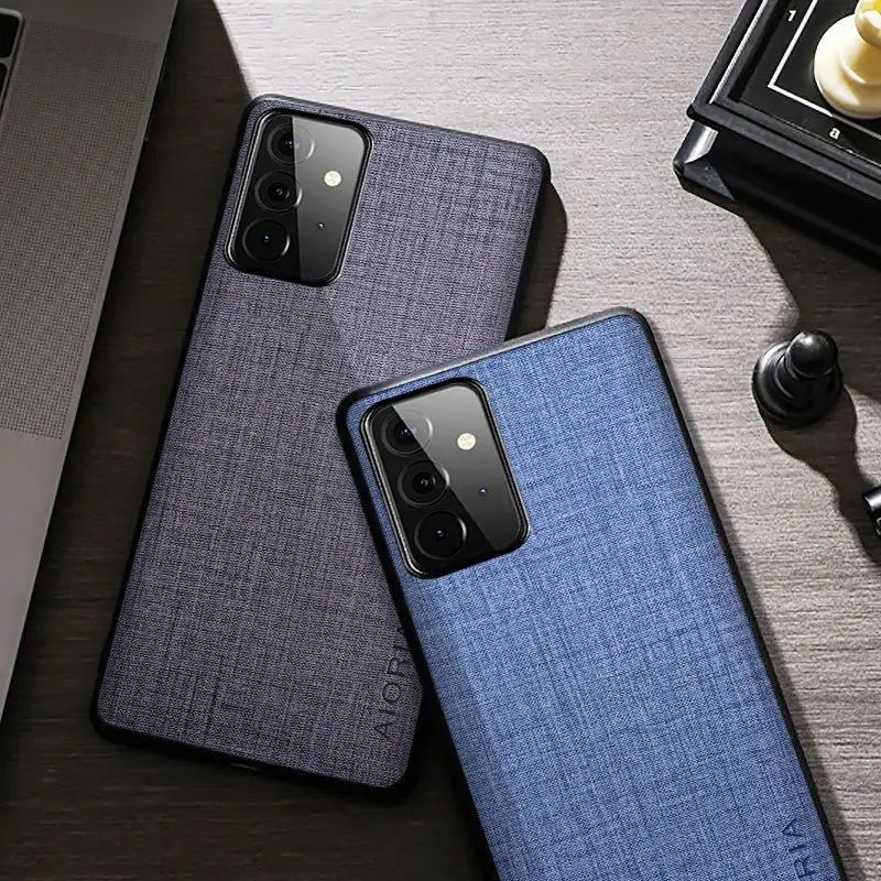 Samsung Galaxy A73 Phone Case Non-Slip Canvas Fabric
