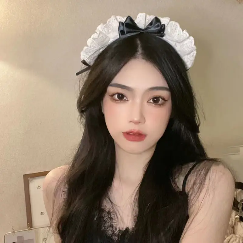 Cute Lace Bow Headband for Maid Hair Accessory — feature 4