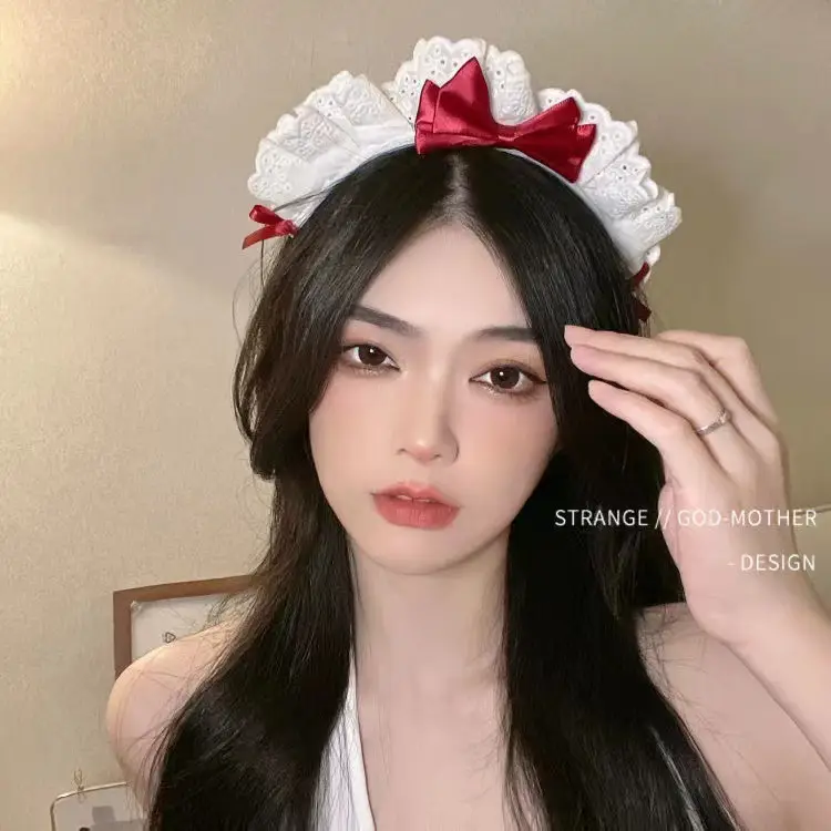 Cute Lace Bow Headband for Maid Hair Accessory — feature 8