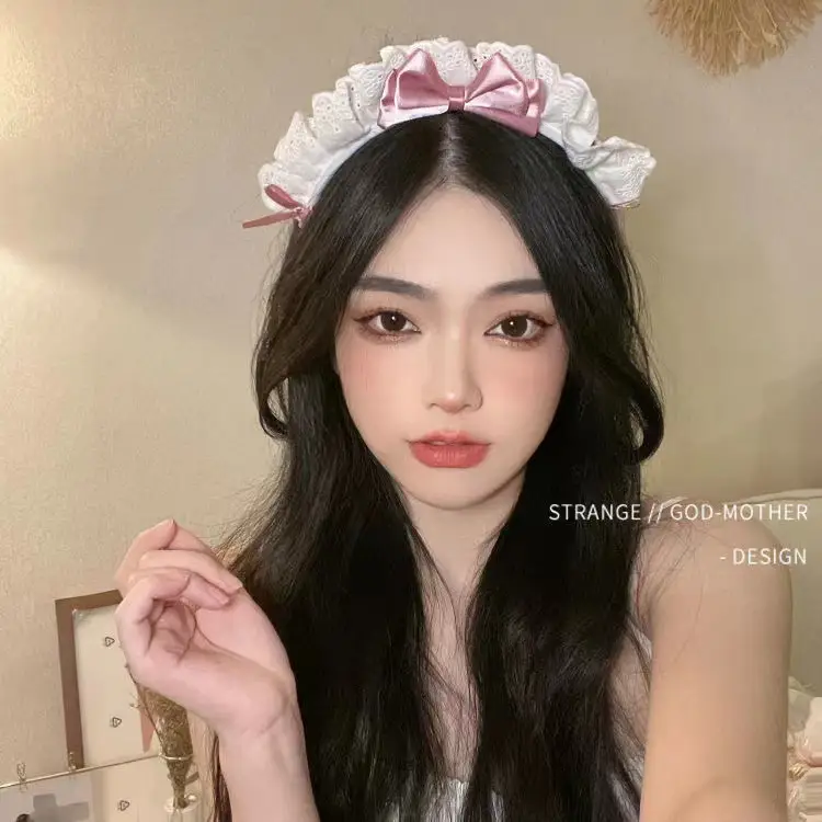 Cute Lace Bow Headband for Maid Hair Accessory — feature 9