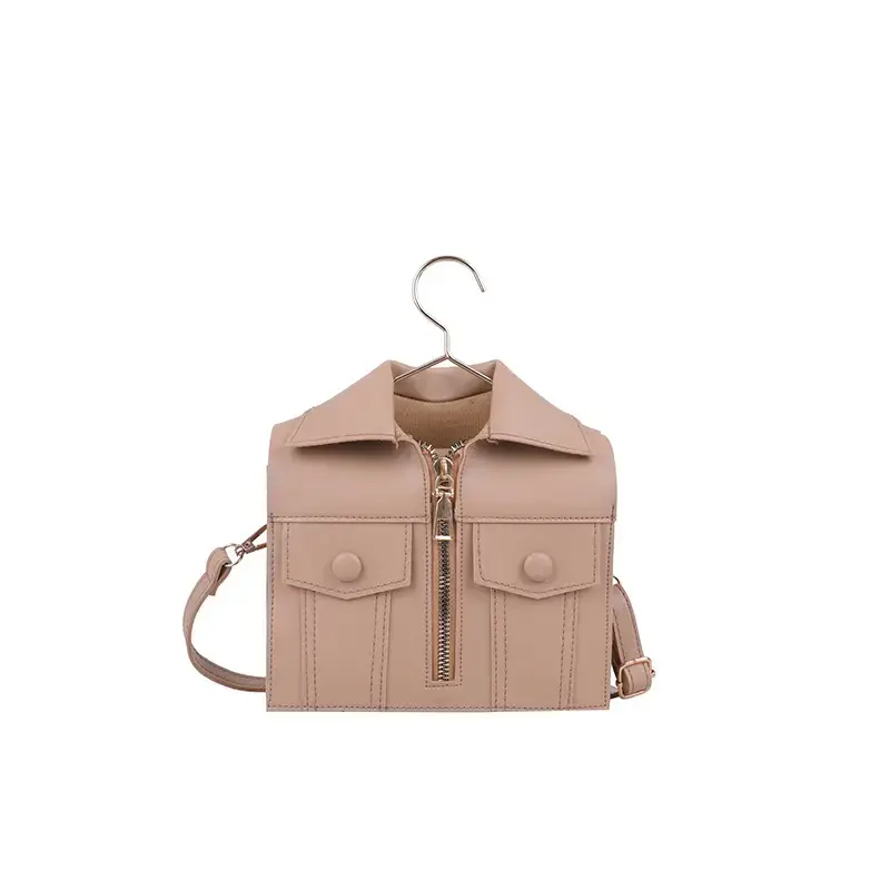 Tanned Leather Shoulder Messenger Bag with Hanger
