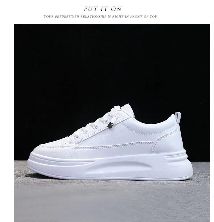 White Korean-style Women's Platform Sneakers — feature 18