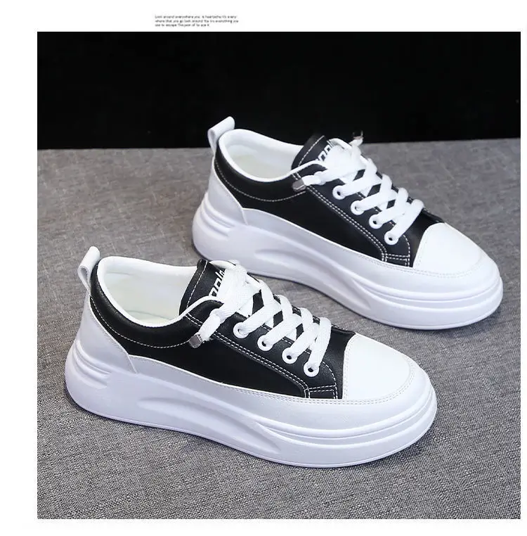 White Korean-style Women's Platform Sneakers — feature 20