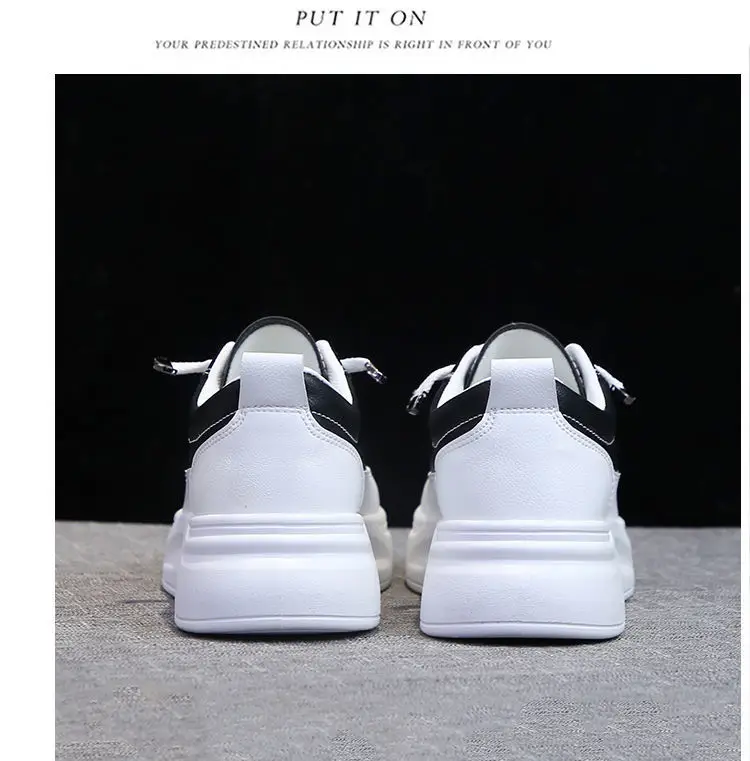 White Korean-style Women's Platform Sneakers — feature 21
