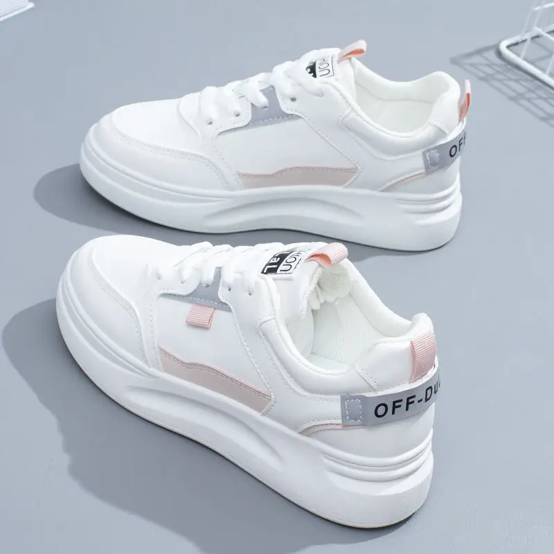 Women's White Chunky Sneakers 2022 Spring Casual Sports