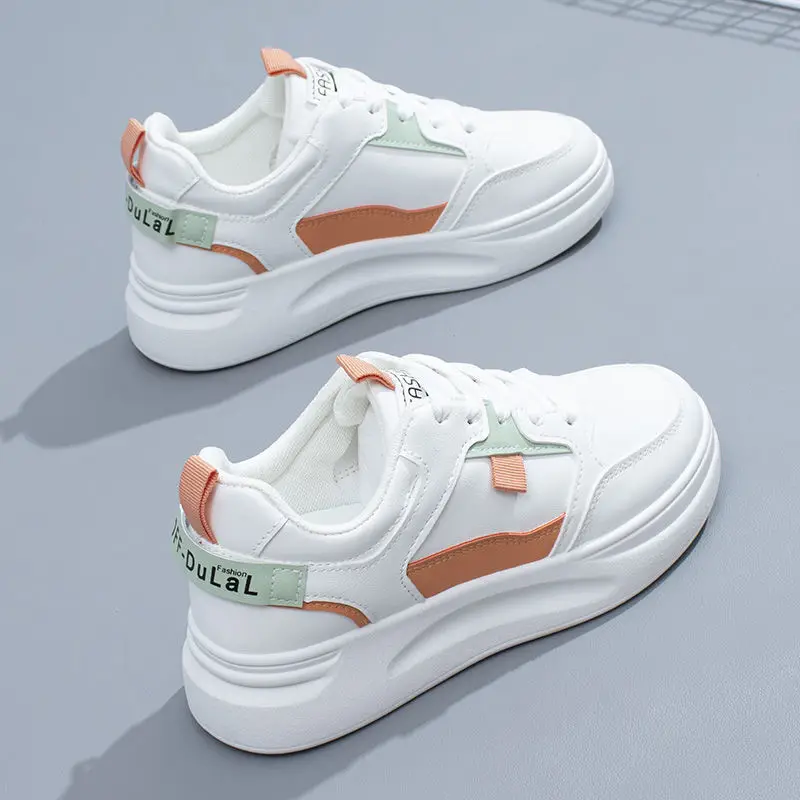 Women's White Chunky Sneakers 2022 Spring Casual Sports