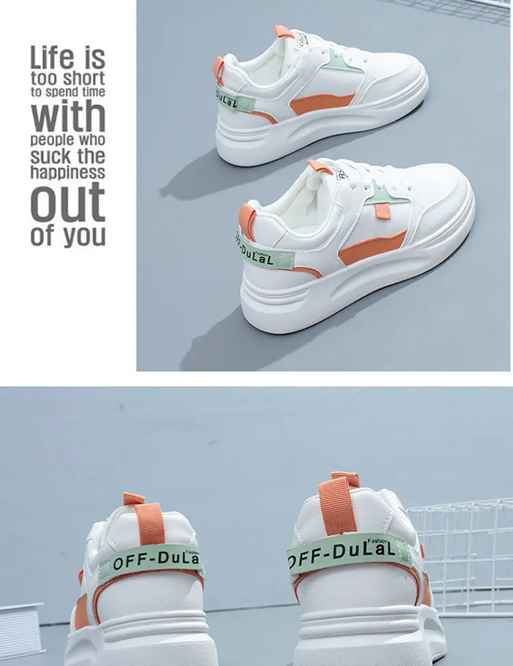 Women's White Chunky Sneakers 2022 Spring Casual Sports — feature 8