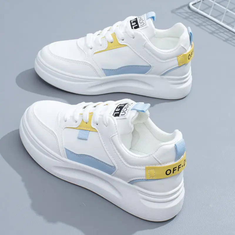 Women's White Chunky Sneakers 2022 Spring Casual Sports
