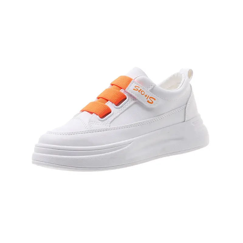 Women's White Velcro Flat Shoes 2023 Spring - Image 8