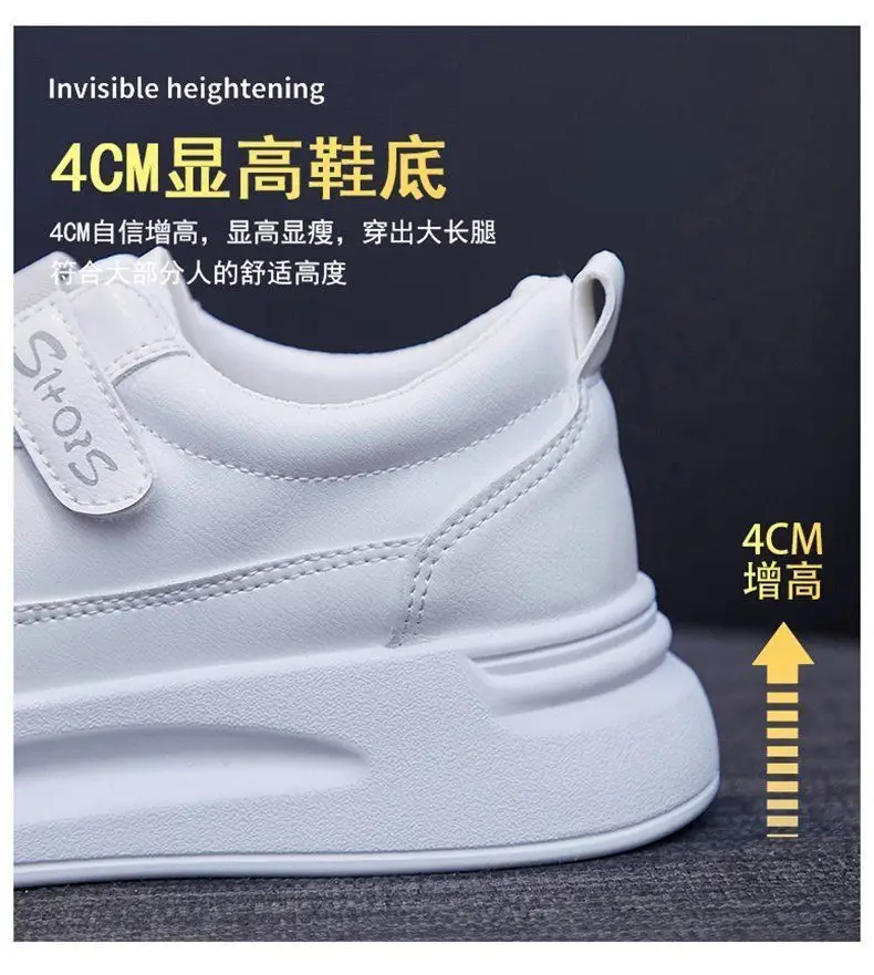 Women's White Velcro Flat Shoes 2023 Spring — feature 10