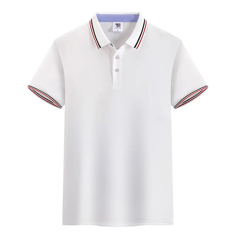 Men Navy Polo T-Shirt with Red Trim