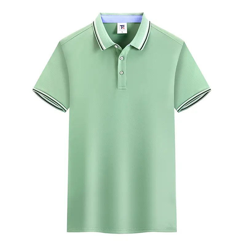 Men Navy Polo T-Shirt with Red Trim