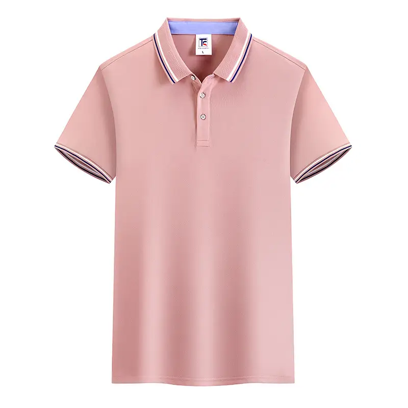 Men Navy Polo T-Shirt with Red Trim