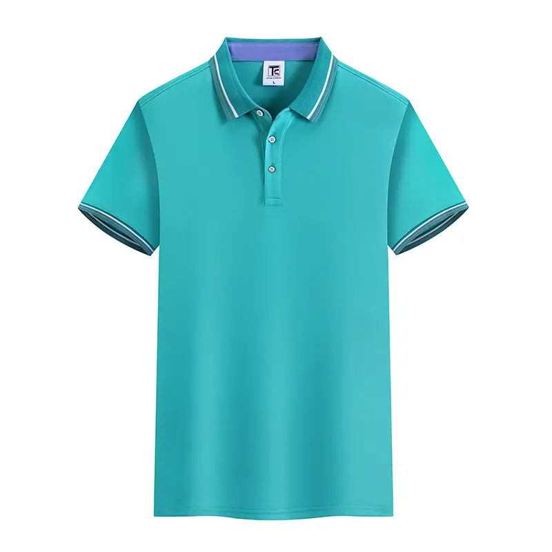 Men Navy Polo T-Shirt with Red Trim