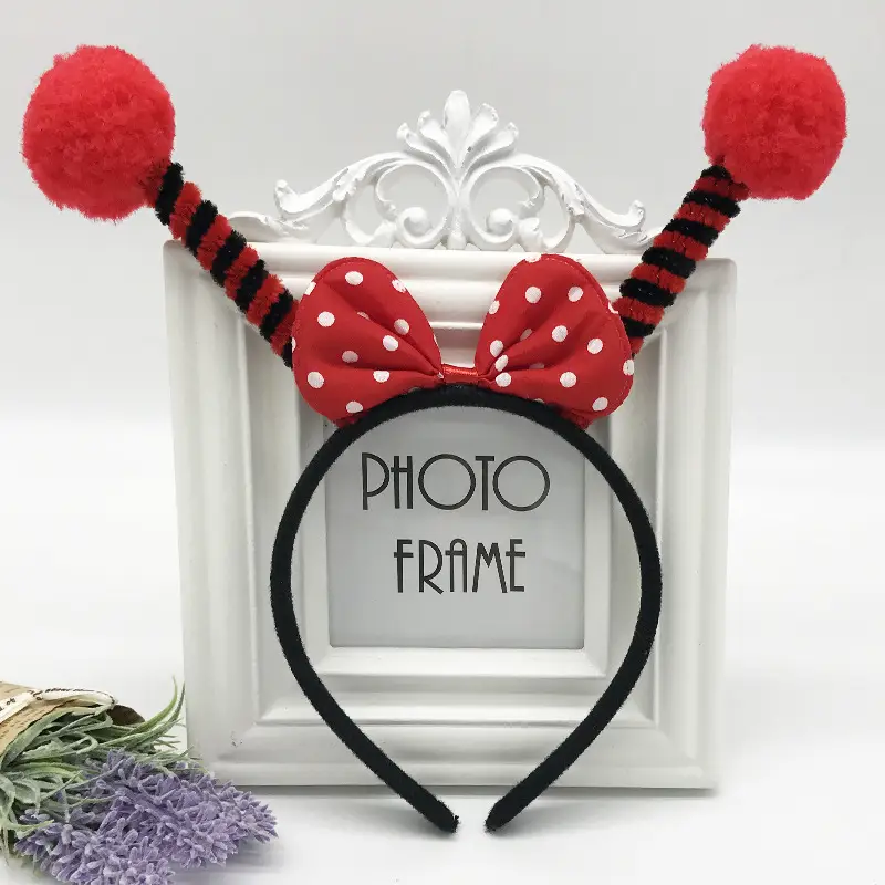 Green Cotton Bee Antenna Headband for Kids - Image 11