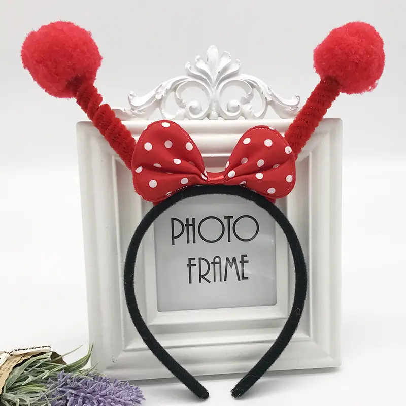 Green Cotton Bee Antenna Headband for Kids - Image 13
