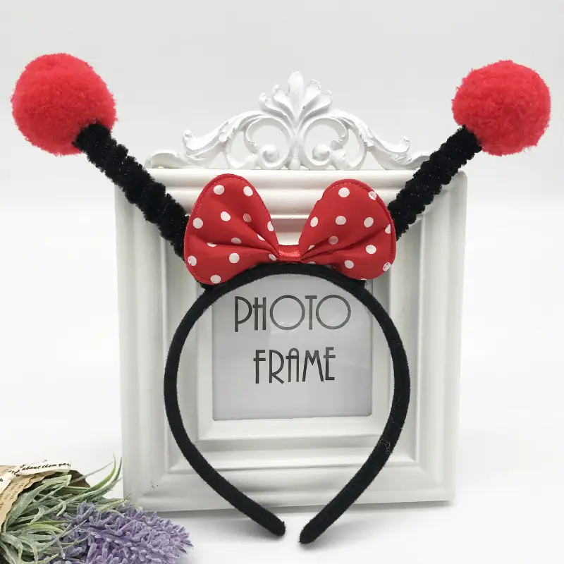 Green Cotton Bee Antenna Headband for Kids - Image 14