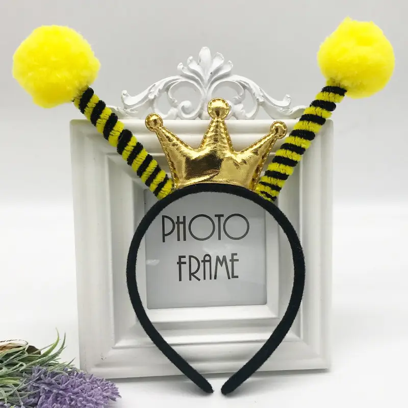 Green Cotton Bee Antenna Headband for Kids - Image 17