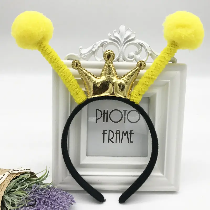 Green Cotton Bee Antenna Headband for Kids - Image 21