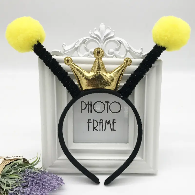 Green Cotton Bee Antenna Headband for Kids - Image 22