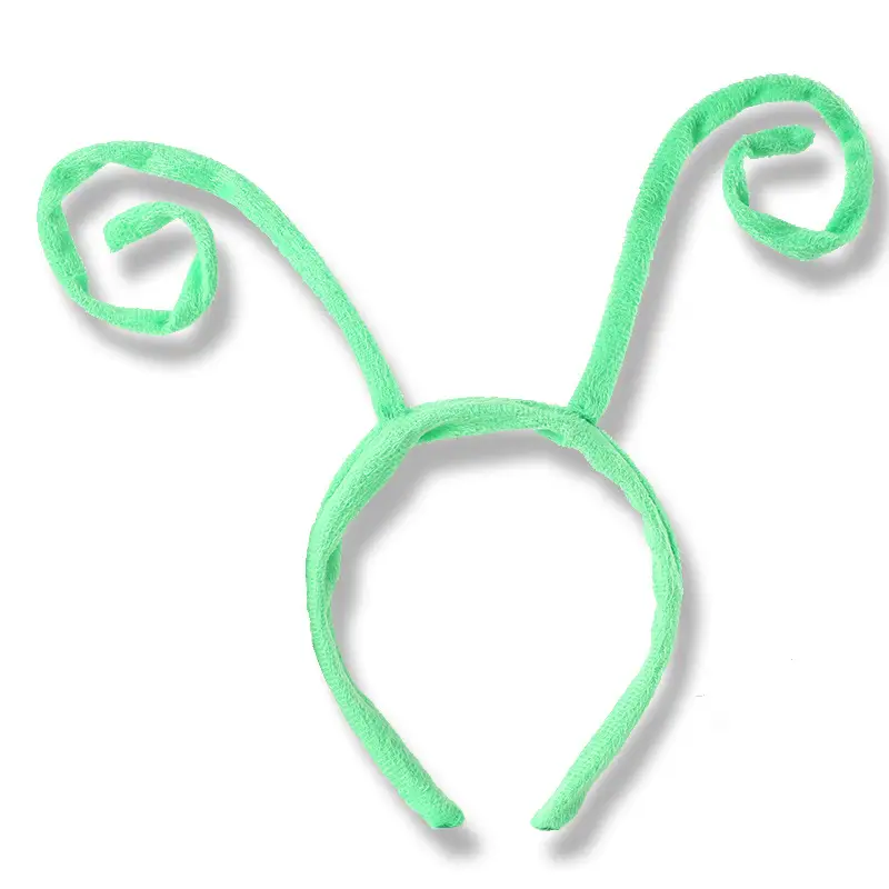 Green Cotton Bee Antenna Headband for Kids - Image 3