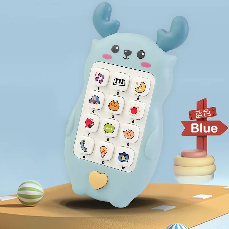 Fawn cartoon story mobile phone-blue [English]]