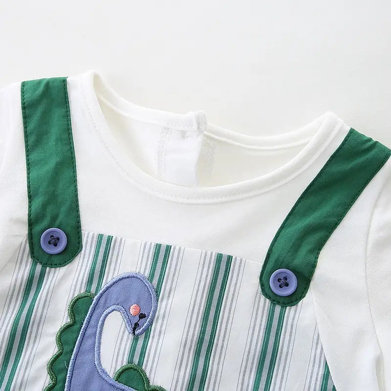 Baby Green Striped Hare Pants for Boys 2802 - Image 2
