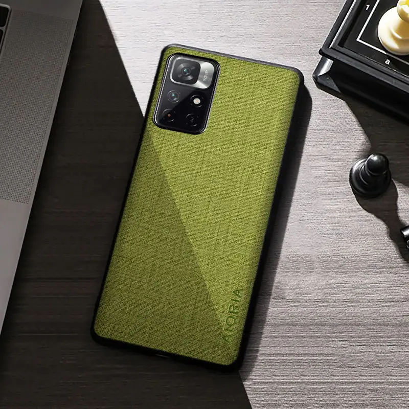 Xiaomi Redmi Note 11 Pro Phone Case Non-Slip Canvas Blue Grey - Image 2