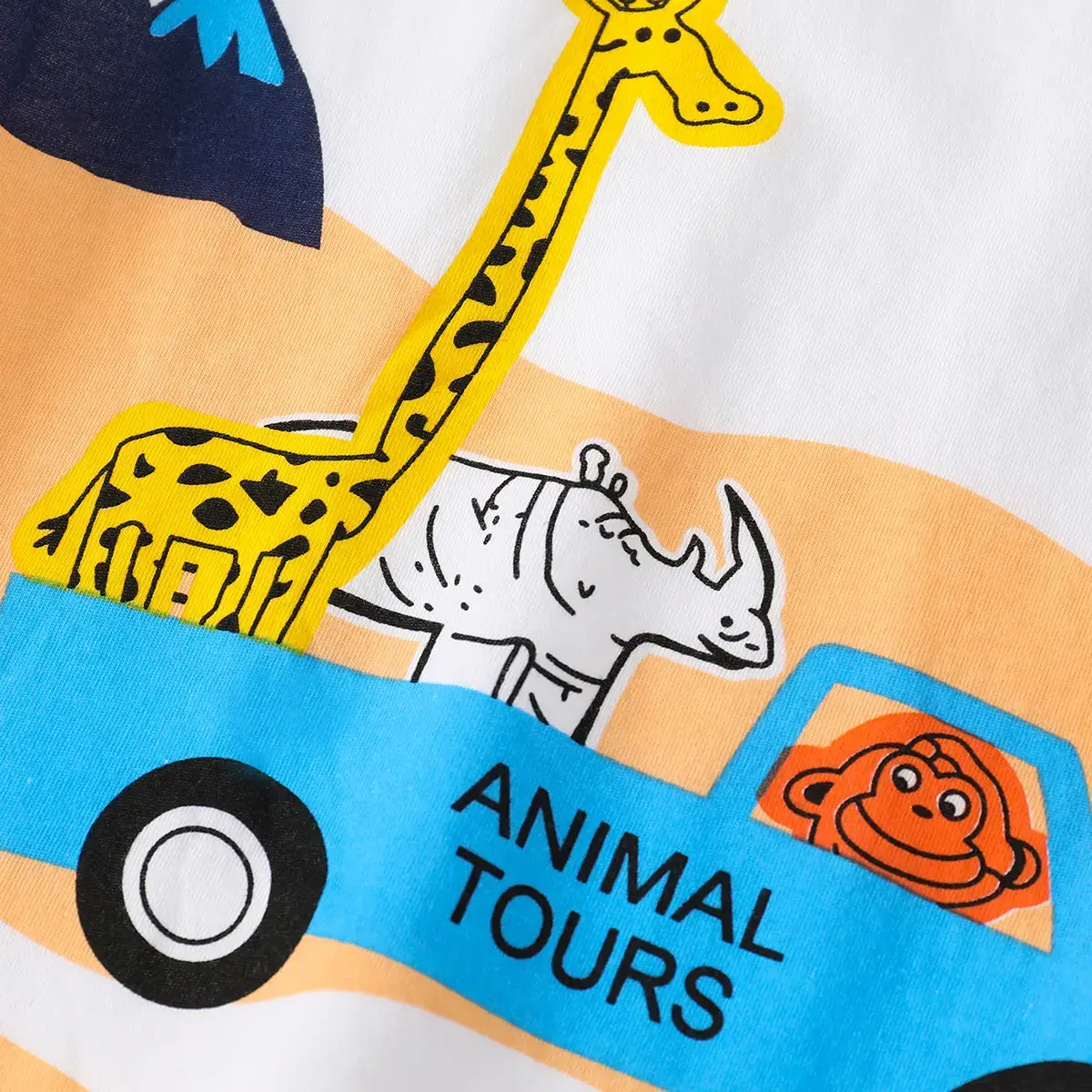 2023 Kids Cotton Striped T-Shirt Blue White Baby Cartoon
