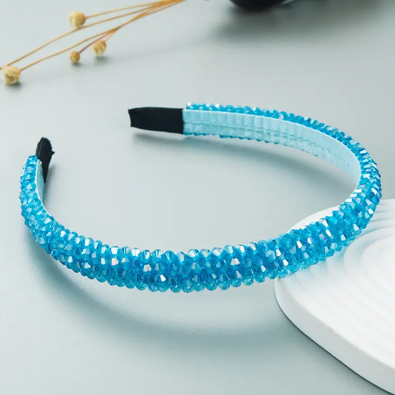 Crystal Hair Hoop Yellow European Style - Image 10
