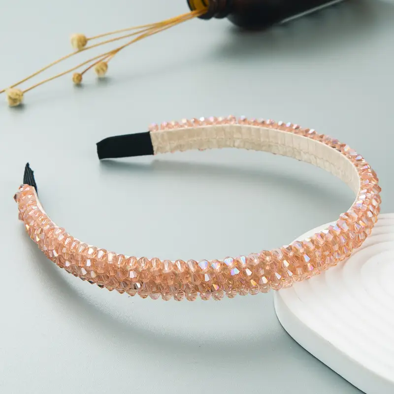 Crystal Hair Hoop Yellow European Style - Image 12