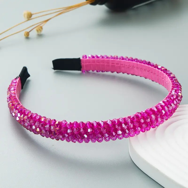Crystal Hair Hoop Yellow European Style - Image 13