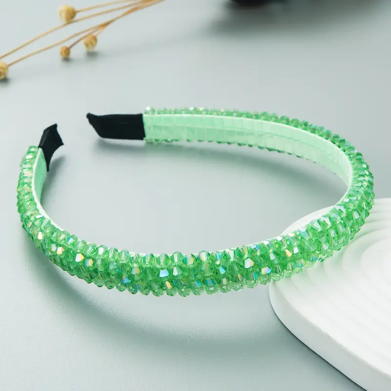 Crystal Hair Hoop Yellow European Style - Image 4