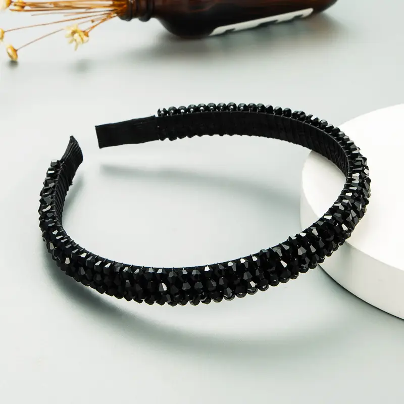 Crystal Hair Hoop Yellow European Style - Image 5