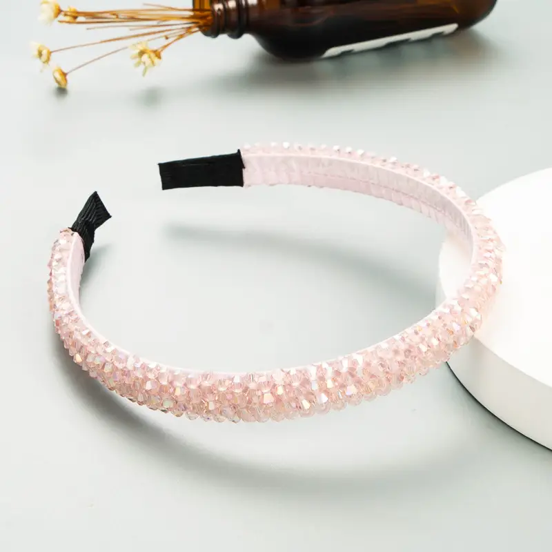 Crystal Hair Hoop Yellow European Style - Image 6