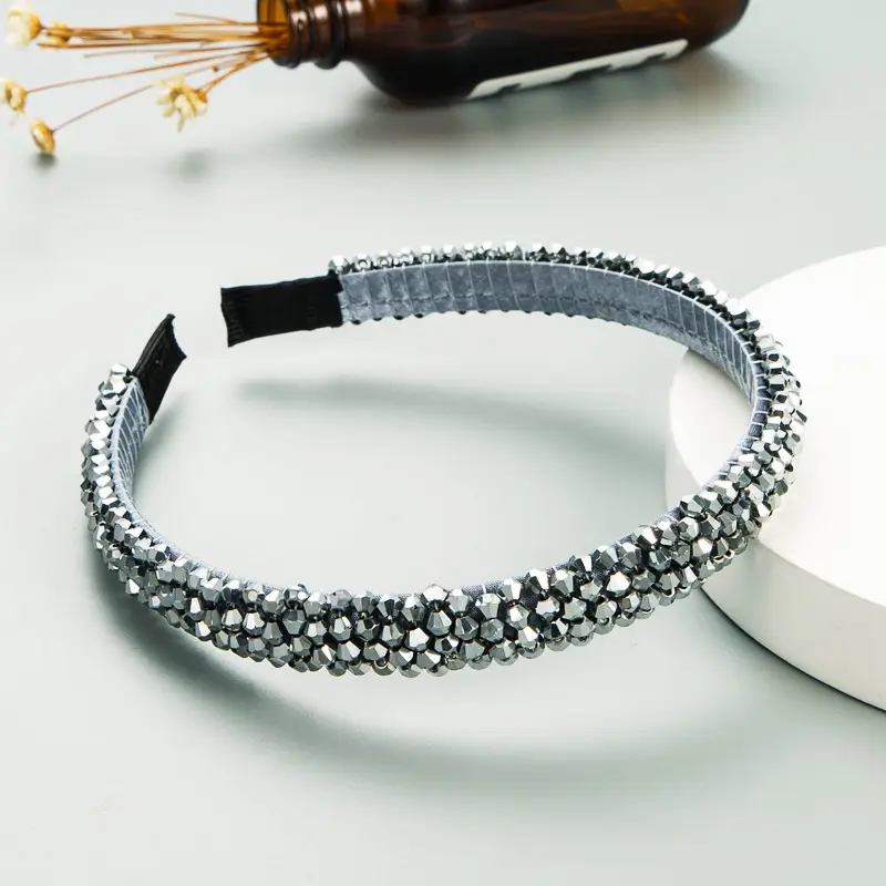 Crystal Hair Hoop Yellow European Style - Image 8