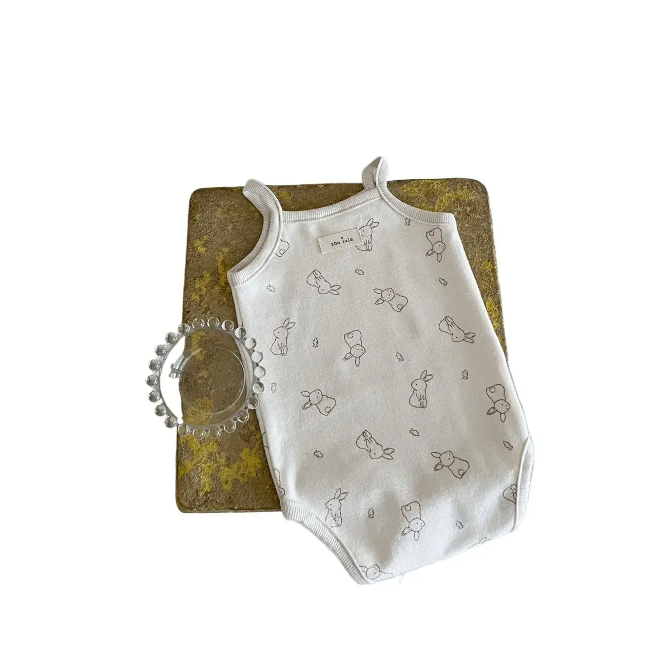 Baby Printed Cotton Vest with Bow Design - Image 9