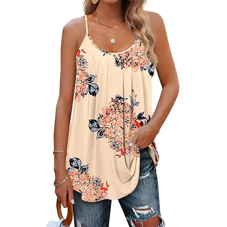 Women's Mint Green Pleated Keyhole Top Casual Summer