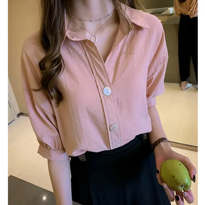 Women's 2023 Summer Loose Flesh-Covering Shirt - Image 5
