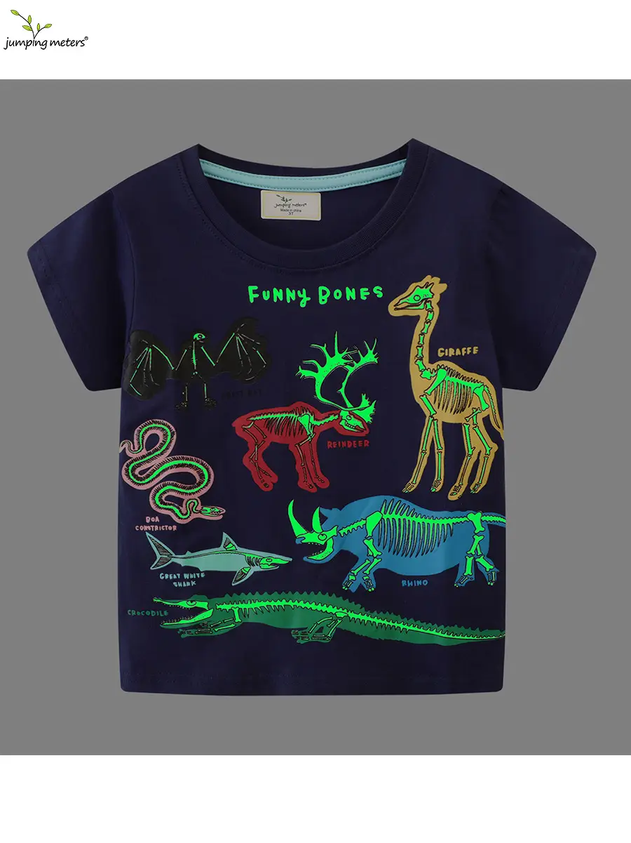 Kids Luminous Animal T-Shirt 2024 Summer