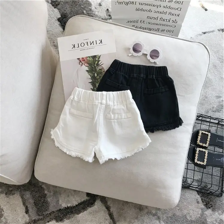 Girls Black Frilled Shorts Korean Style Summer Wear - Image 4